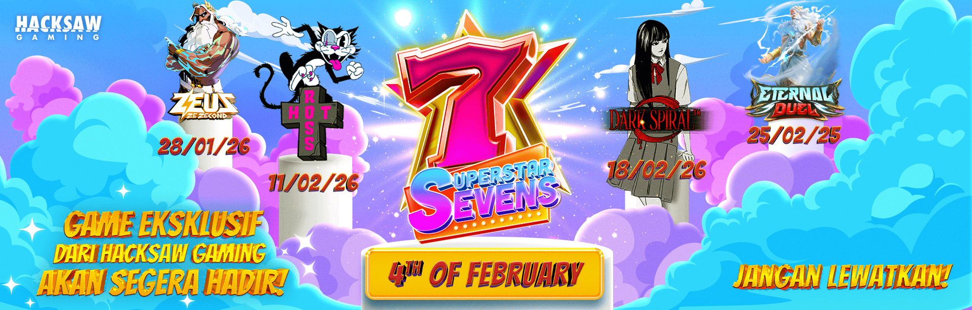 HACKSAW - Super Kelas DewaSTAR SEVENS GAME PROMO BANNER